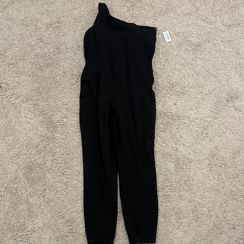 Old Navy Black One-Shoulder Jumpsuit